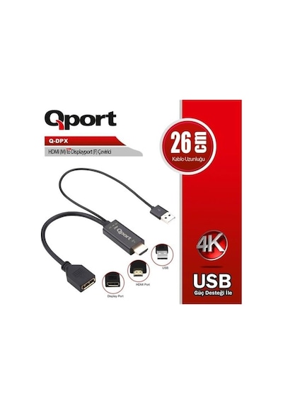 Qport Q-dpx Hdmı M To Dısplayport F Çevirici-113966
