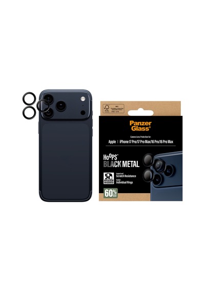 Panzerglass Hoops Apple Uyumlu iPhone 17 Pro Max 16 Black Kamera Lens Koruyucu
