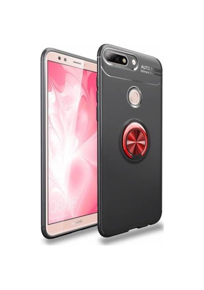 Huawei Honor 7C Kilif Yüzüklü Tam Korumali Silikon Kapak 418751238