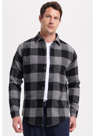 Tudors Erkek Slim Fit Dar Kesim Kareli Kışlık Oduncu Gömlek-42331 Antrasit Tudors Erkek Slim Fit Dar Kesim Kareli Kışlık Oduncu Gömlek-42331 Antrasit