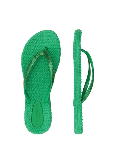 Ilse Jacobsen Fern Green Cheerful01 - Yeşil Simli Parmak Arası Terlik-6948 Yeşil