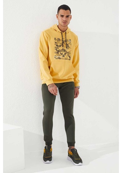 Tommy Life Hardal Kamuflaj Desen Baskılı Standart Kalıp Kapüşonlu Erkek Sweatshirt - 87884 HARDAL Tommy Life Hardal Kamuflaj Desen Baskılı Standart Kalıp Kapüşonlu Erkek Sweatshirt - 87884 HARDAL