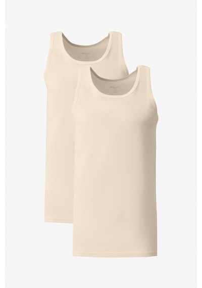 AC&Co / Altınyıldız Classics Erkek Standart Fit Normal Kesim %100 Pamuk 2'li Atlet Paketi Ten
