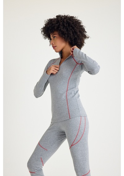 Scorp Thermo-fit Extreme Kadın Termal İçlik Alt Kayak İçliği Gri Siyah
