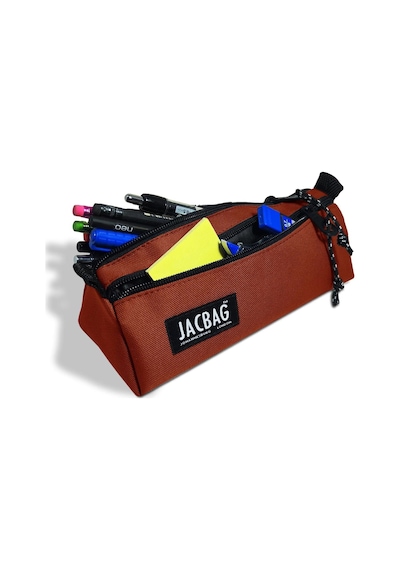 Jacbag Dual Prime İki Bölmeli Üçgen Kiremit Kız Çocuk Kalem Çantası Çok RENKLİ