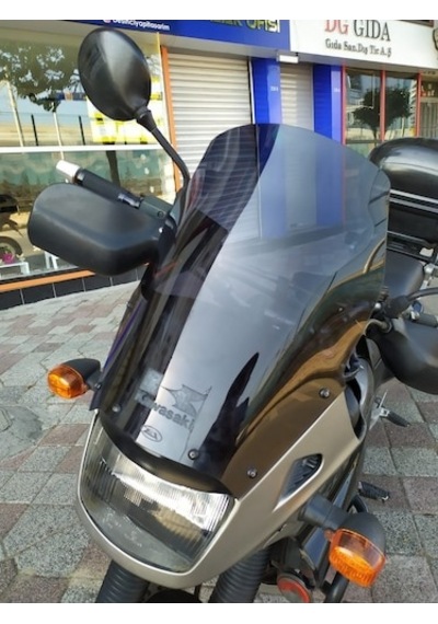 Zeus Motor 1991-2004 Kawasaki Kle 500 Uyumlu Uzun Ön Cam Füme Renk