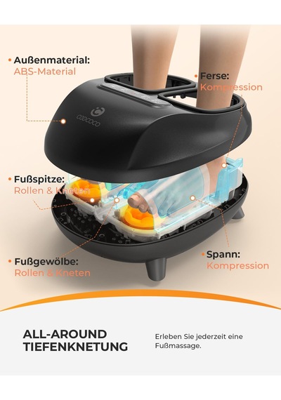 Coococo Isı Ve Uzaktan Kumandalı Elektrikli Ayak Masajı, Sıkıştırmalı Abs Shiatsu Ayak Masajı, Isıtmalı Elektrikli Ayak Masajı, Ayak Masajı, Kadınlar Ve Erkekler İçin Hediye