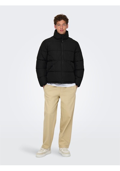 ONLY & SONS Onspack Lıfe Puffer Jacket Otw Erkek Siyah Mont - 22034718
