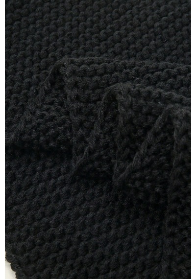 Moibody %100 Akrilik Premium Yumuşak Neck Warmer Siyah Boyunluk Siyah Siyah