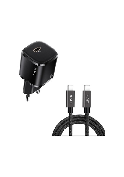 Usb-c Mini Pd Hızlı Şarj Cihazı Güç Adaptörü Ve 50 Cm Hızlı Şarj Ve Data Kablosu L23 - Tct-50 Diğer