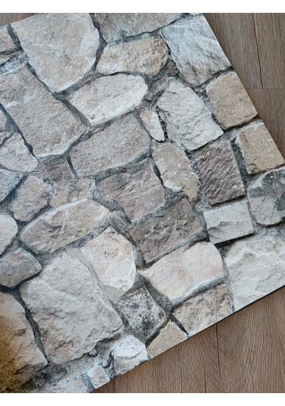 3 Boyutlu Kayrak Taş Desenli Hava Alabilen Silinebilir Duvar Kağıdı 5 M² Diğer