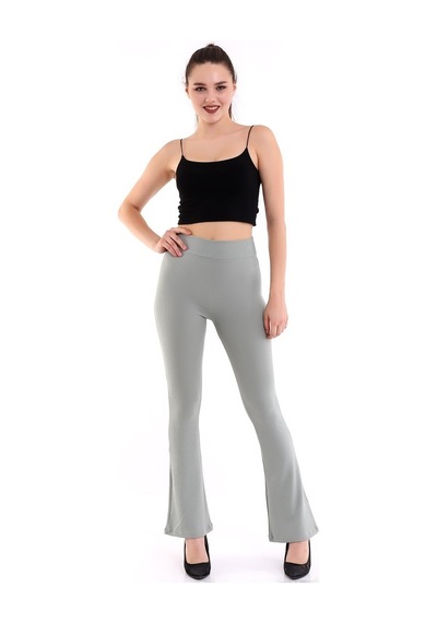Self Clothing Kadın Mint Yeşil Yüksek Bel Fitilli Dayanıklı Örme Kumaş Toparlay