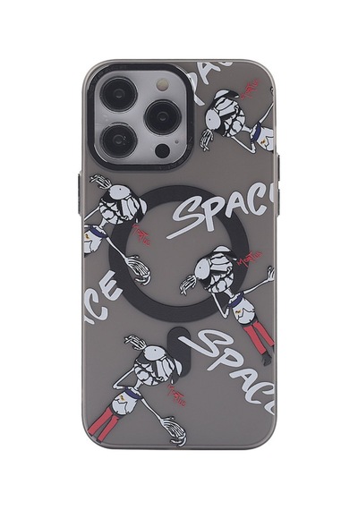 Apple iPhone  Uyumlu - 13 Pro Kılıf Apollo Magneticsafe Desenli Kapak - Apollo Siyah - 3
