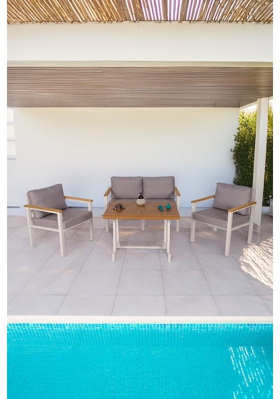 Neokas Bahçe Takımı, Balkon Mobilyası, 1+1+2+masa, Kafe Koltuğu, Bekleme Alanı Koltuğu Beyaz Neokas Bahçe Takımı, Balkon Mobilyası, 1+1+2+masa, Kafe Koltuğu, Bekleme Alanı Koltuğu Beyaz
