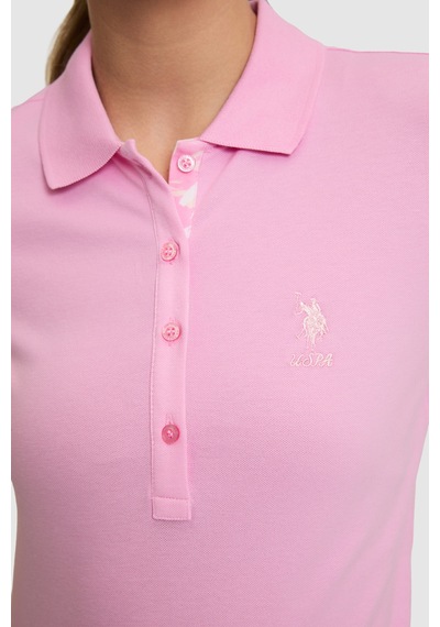 U.s. Polo Assn. Kadın Pembe Tişört Basic 50321798-vr041