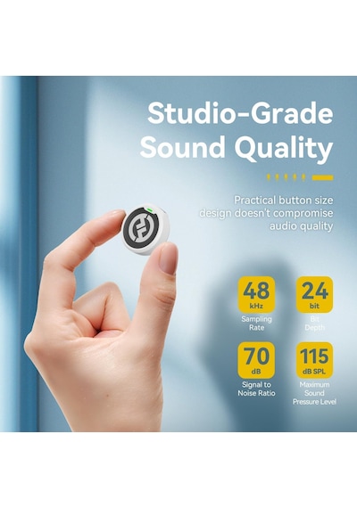 Hollyland Lark M2 Combo Kablosuz Mikrofon Sistemi Beyaz