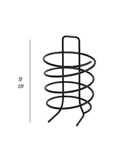 19 Cm Metal Saç Kurutma Makinesi Standı Spiral Tasarımlı Masaüstü Ve Duvar Tipi Fön Makinesi Tutucu