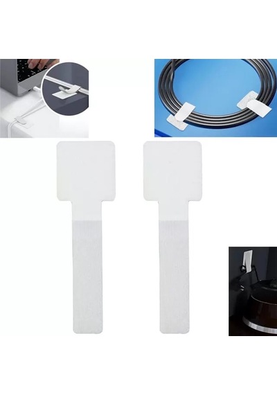 Sn-29137 Beyaz Yapışkanlı 10'lu Kablo Düzenleyici