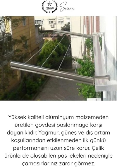 8x3 Ve 6x2.5 Cm Uyumlu Alüminyum Balkon Çamaşır Askılığı Takılabilir Küpeşte Kurutmalık Kare Boru Uy Çok Renkli