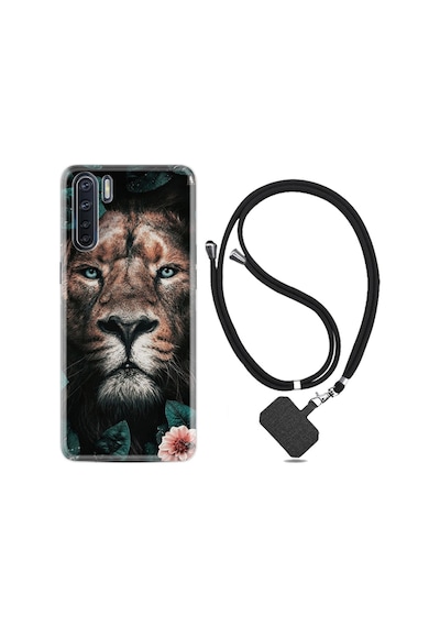 Oppo A91 Kılıf Boyun Askılı Leon Flowers 1333