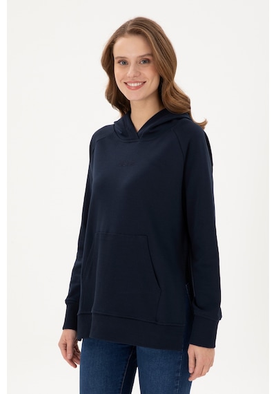 U.S. Polo Assn. Kadın Lacivert Kapüşonlu Sweatshirt 50296944-VR033