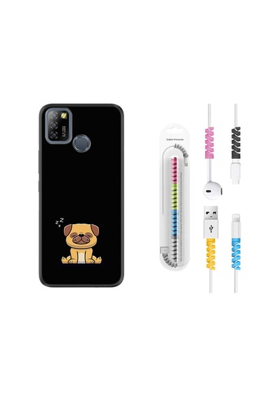 Infinix Smart 5 Kılıf Kablo Koruyuculu Uyuyan Köpek 1875