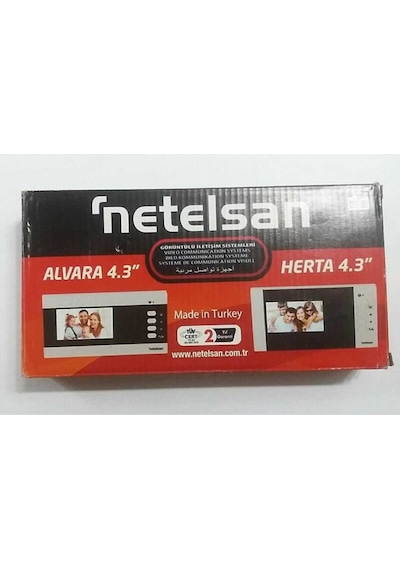 Netelsan Alvara 4.3'' Renkli Şube Görüntülü Diafon