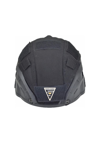 Taktikal Airsoft Paintball Plastik Kask Siyah Bandanalı