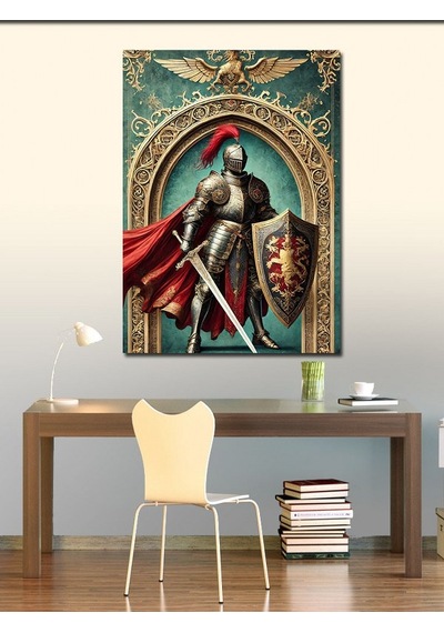 Kanvas Tablo Zırhlı Şövalye 70cmx100cm