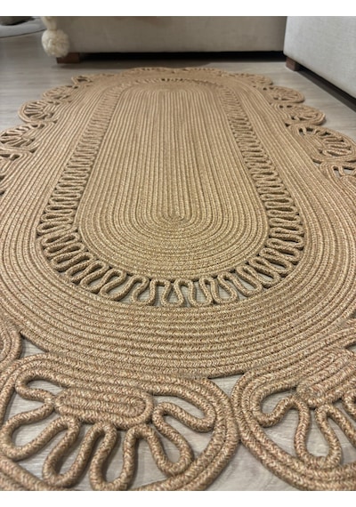 Mavaux Matrix Jüt Kilim, Paspas, Mutfak Halısı, Banyo Paspası, Kilim, Halı, Oturma Odası Halısı Bej
