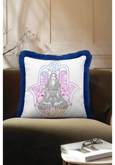 Mandala Meditasyon Saçaklı Yastık Kılıfı - Huzur Dinginlik Bohem Mavi Püsküllü Kırlent Kılıfı Yosunlu Gül Kurusu Mandala Meditasyon Saçaklı Yastık Kılıfı - Huzur Dinginlik Bohem Mavi Püsküllü Kırlent Kılıfı Yosunlu Gül Kurusu