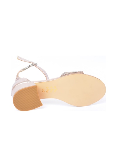 Kiko Kids Heidi Günlük Kız Çocuk 3 Cm Topuklu Sandalet Abiye Ayakkabı Pudra