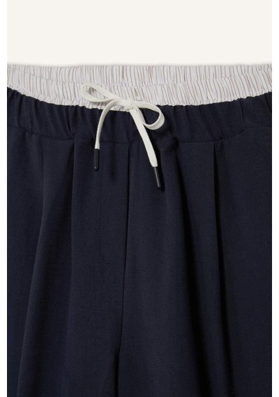 Defacto Baggy Fit Çift Cepli Normal Bel Standart Boy Tensel Pantolon G2870ax25aunv200 Lacivert