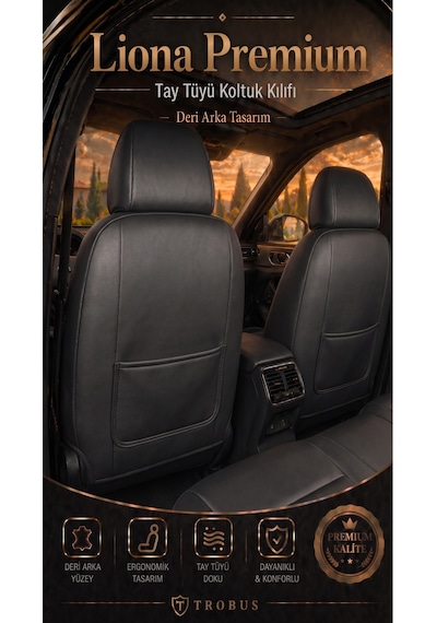 Fiat Albea 2002-2012 Araca Uyumlu Premium Tay Tüyü Koltuk Kılıfı Liona Serisi Mavi Siyah 04738924