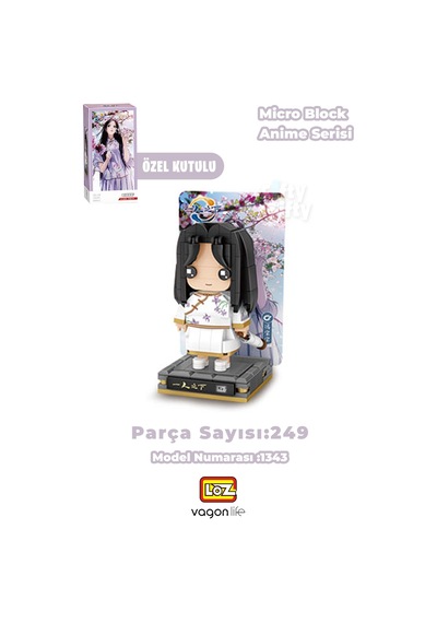 Loz Micro Anime Serisi 1343 Modeli 249 Parça Dekoratif Oyuncak Yapım Seti Yapı Blok Fflz-1343