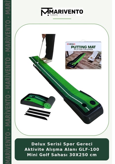 Delux Serisi Spor Gereci Aktivite Alışma Alanı Glf-100 Mini Golf Sahası 30x250 Cm Çok Renkli