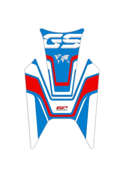 GP Kompozit BMW R 1200 GS 2013-2024 Uyumlu Tank Pad Mavi-Kırmızı