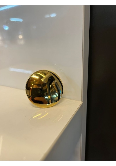 Metal Mantar Düğme Kulp Altın Dolap Kapak Modern Çekmece Tv Ünite Mobilya Tek Delikli Gold