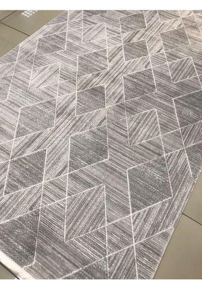 Merinos Halı Diyez Serisi 64249 096 Akrilik Yün Halı Salon Oturma Odası Halısı Gri - Krem