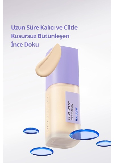 Yarı Parlak Bitişli Nemlendirici Fondöten + Fırça Layering Fit Foundation Semi Glow Set No.21 Fair Çok Renkli