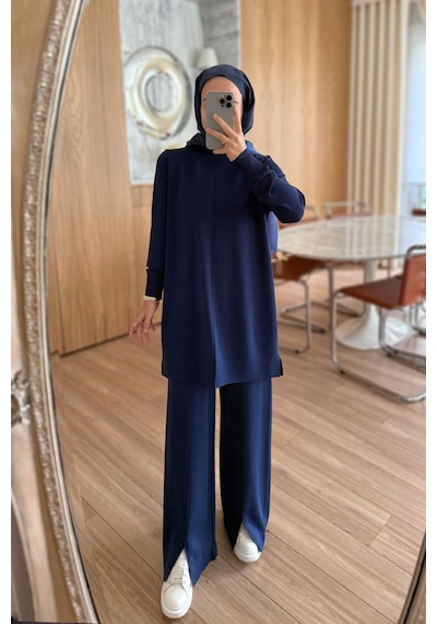 Kahijab Arlena Premium Rayon Takım - Lacivert Lacivert