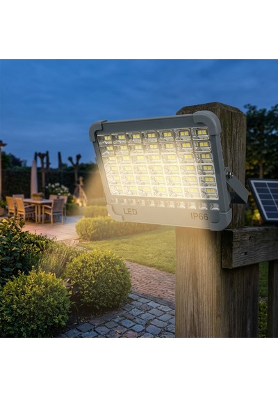 Lunaev Ip66 Güneş Enerjili Led Işık Solar Projektör - Powerbank Çakarlı Kamp - Dış Mekan Ps - D002a