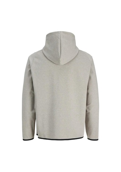 Jack & Jones Jack&jones 12289209 Jjebase Sweat Zıp Hood Sn Lıght Grey Erkek Sweatshirt Gri