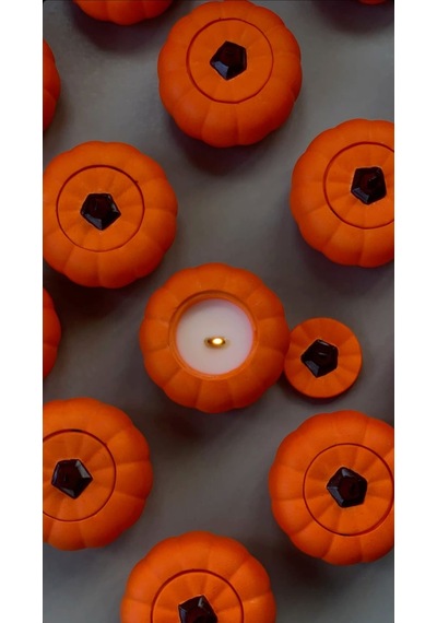 Beyaz Bal Kabağı Mum Soya Wax Mum Turuncu