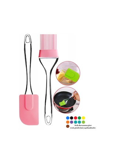 Ayrex Silikon Spatula Seti 2in1 // Isıya Dayanıklı & Bpa İçermez // 2 Parça Yapışmaz, Pişirme, Karıştırma, Y Diğer