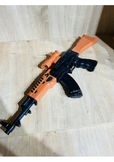 Boncuklu Oyuncak Tüfek 55 Cm 2 Adet Ak47+21 Paket Plastik Boncuk