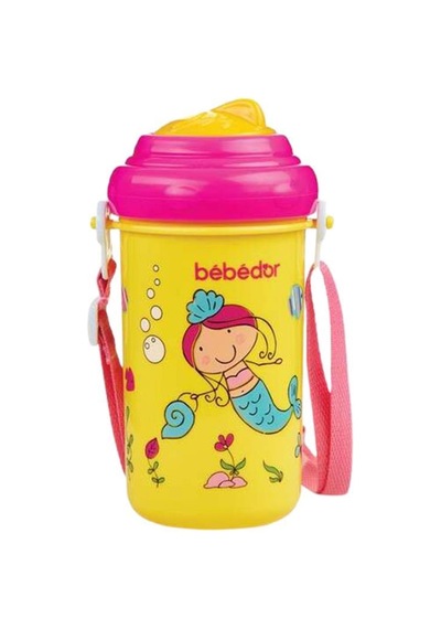 Bebedor Askılı Ve Pipetli Alıştırma Bardağı 360 ML - Deniz Kızı D