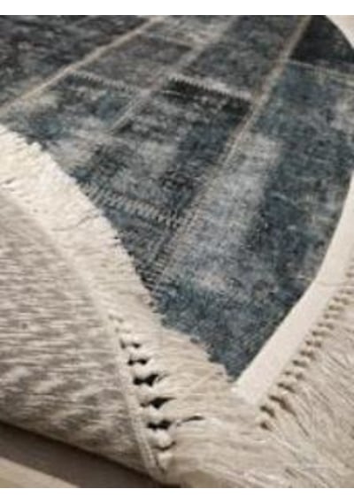 Yamalıhome Angel 1444-02 Patchwork Antrasit 120X180 Cm Saçaklı Ov