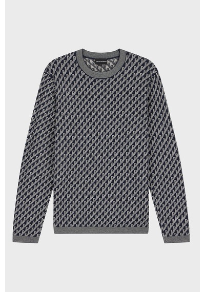 Emporio Armani Logolu Jakarlı % 100 Yün Bisiklet Yaka Kazak Erkek Kazak Em006360 Af27946 Fb066 Lacivert Emporio Armani Logolu Jakarlı % 100 Yün Bisiklet Yaka Kazak Erkek Kazak Em006360 Af27946 Fb066 Lacivert