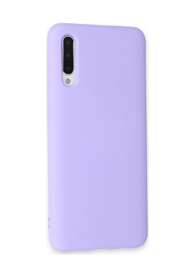 Samsung Galaxy A50 Uyumlu İçi Kadife Lansman Tasarım Silikon Telefon Kılıfı Lila